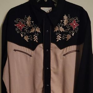 Roper embroidered western shirt
